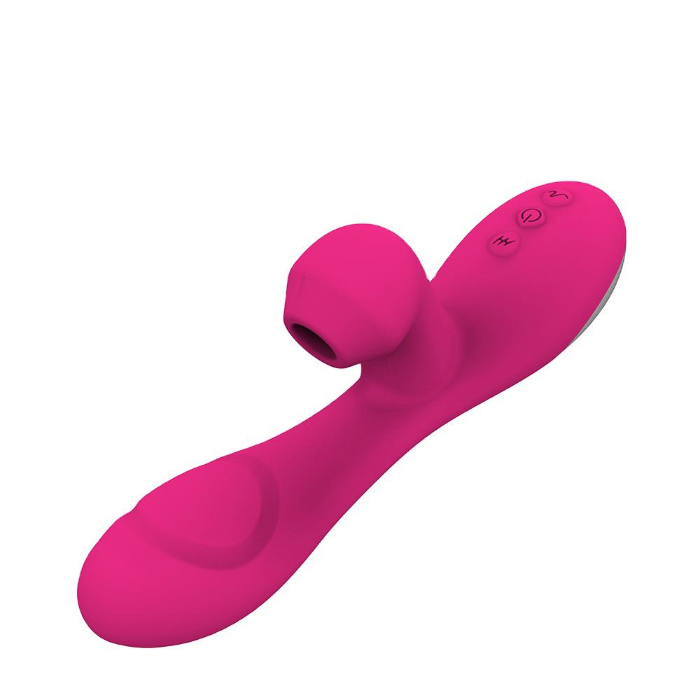 Flap And Suction G-Spot Rabbit Vibrator Rose Red