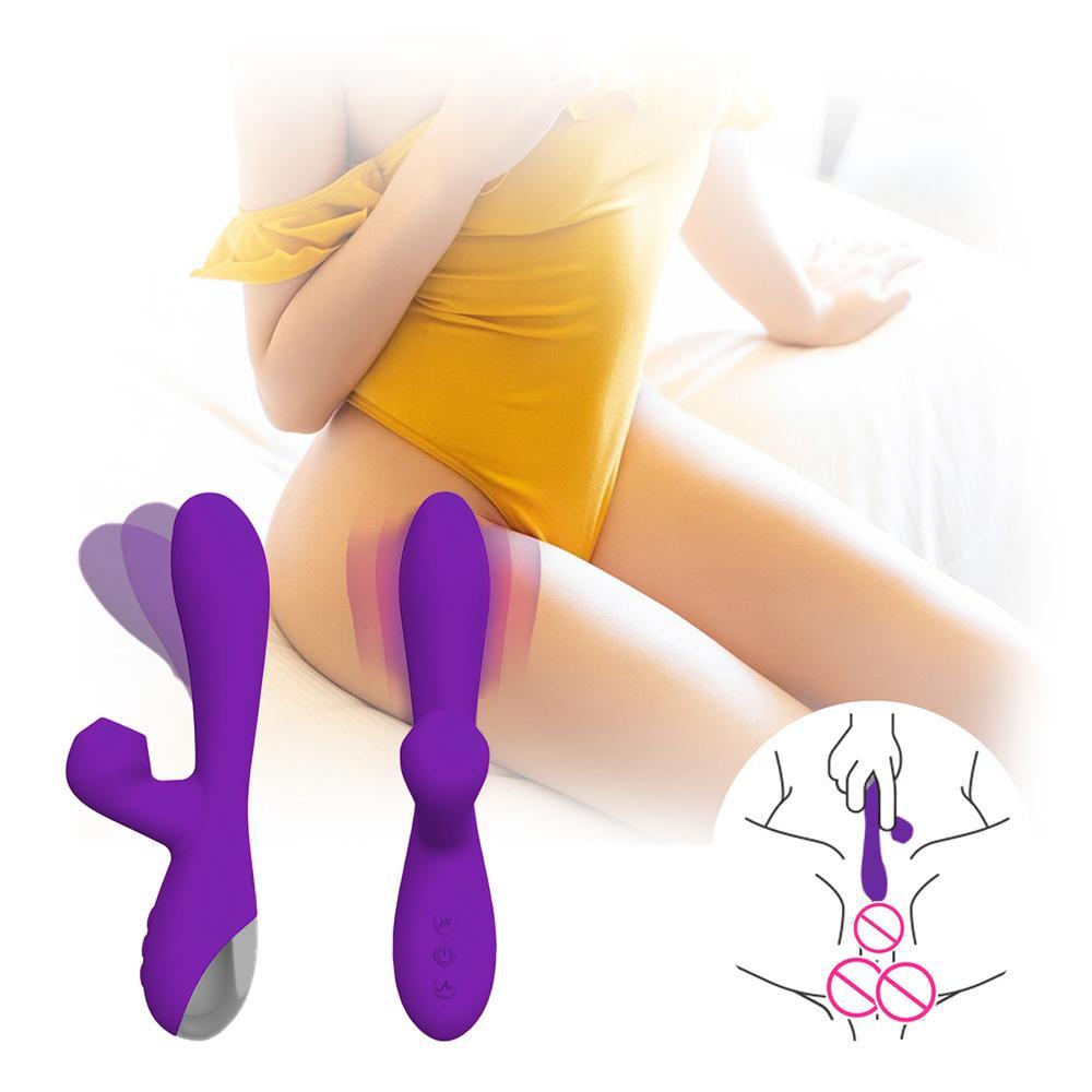 Flicking Rabbit G-Spot Dildo Vibrator With Suction