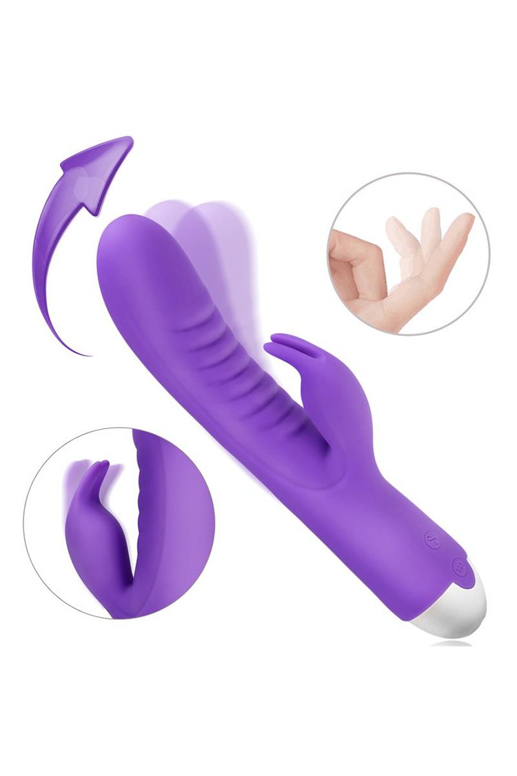 G Point Dildo Female Rabbit Vibrator Double Vibration Stimulator Silicone Clitoris Vagina Massager