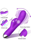 Load image into Gallery viewer, G Point Dildo Female Rabbit Vibrator Double Vibration Stimulator Silicone Clitoris Vagina Massager