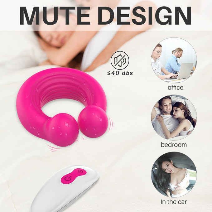 Silicone Massage Ejaculation Remote Control Vibrating Cock Ring Penis