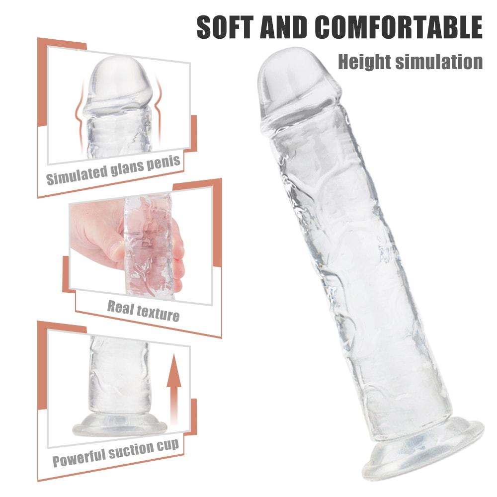 4 Kinds Size Super Suction Transparent Realistic Dildo